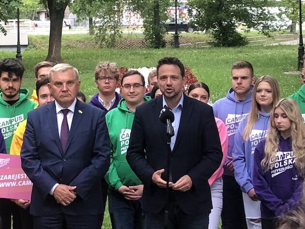 Rafał Trzaskowski w Białymstoku. Spotkał się z Tadeuszem Truskolaskim