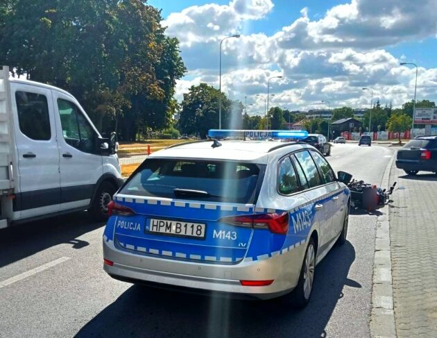 Wyjeżdżał z parkingu - wjechał w motocyklistę