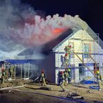 Pożar w Jaworówce. Płonął dom w trakcie budowy