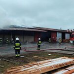 Pożar tartaku. Wewnątrz znaleziono zwęglone zwłoki mężczyzny
