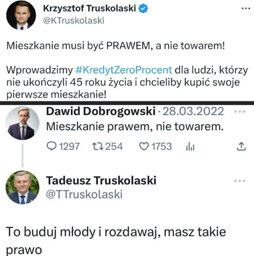 Platforma zrzyna hasło Lewicy. Truskolascy mijają się w poglądach?