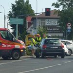 Wypadek na rondzie. Są utrudnienia