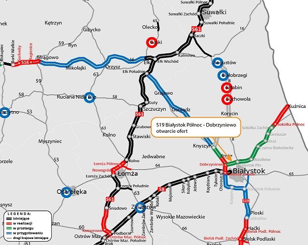 Odcinek drogi ekspresowej na północ od Białegostoku pochłonie 321 czy 439 mln złotych?