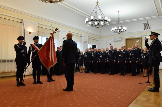 Podlascy policjanci powitali nowego komendanta 