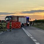 Próbował wyprzedzić lawetę. Motocyklista zginął na miejscu