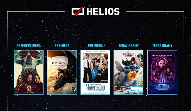 Nowe filmy w kinach Helios. Wśród nich „Materialiści” i „Jak wytresować smoka”