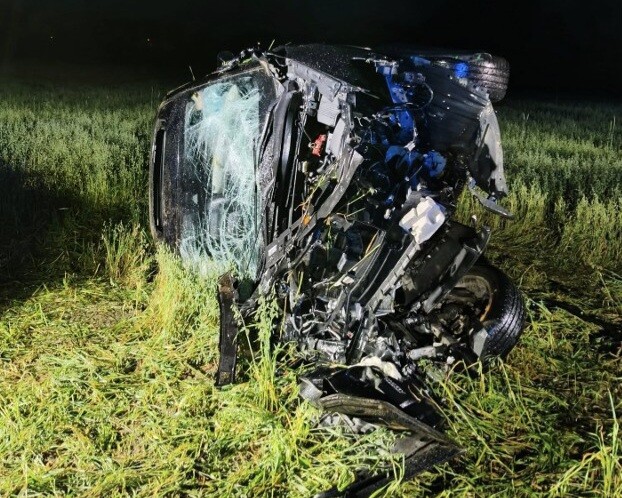 Dachowanie w Bohonikach. Za kierownicą pijana kobieta w ciąży