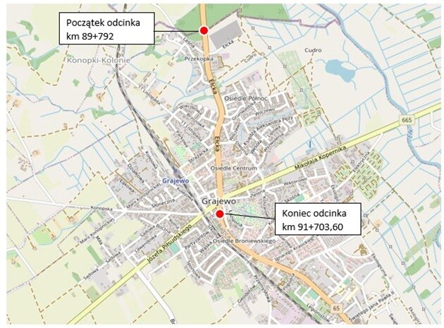 DK65 w Grajewie do przebudowy. Inwestycja za 54 mln zł została zatwierdzona