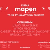 Mapen - artykuły biurowe, pieczątki, grawerowanie laserowe