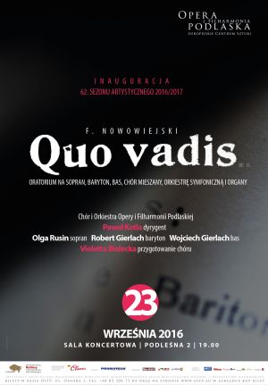 Koncert oratoryjny | Inauguracja 62. Sezonu Artystycznego 2016/2017  
