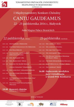 Międzynarodowy Konkurs Chóralny "Cantu Gaudeamus"