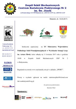 XV Mistrzostwa Woj.Podlaskiego Szkół Ponadgimnazjalnych w Wyciskaniu Sztangi Leżąc