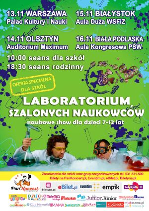 "Laboratorium Szalonych Naukowców" - widowisko dla dzieci