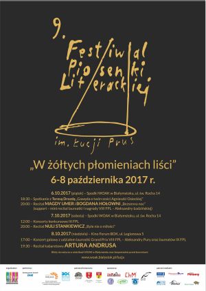 IX edycja Festiwalu Piosenki Literackiej im. Łucji Prus "W żółtych płomieniach liści"