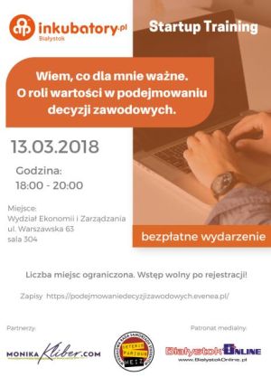 Startup Training: O roli wartości w podejmowaniu decyzji zawodowych