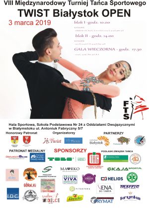 VIII Międzynarodowy Turniej Tańca Sportowego "TWIST" Białystok OPEN 2019