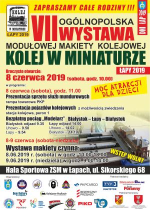 VII Ogólnopolska Wystawa Modułowej Makiety Kolejowej „Kolej w miniaturze - Łapy 2019”