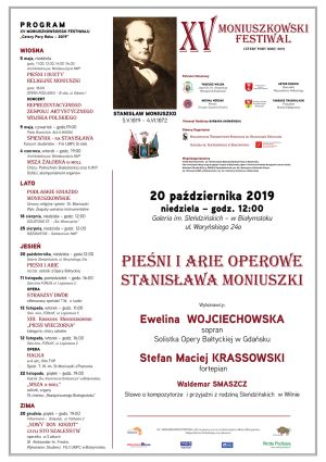 Koncert XV Moniuszkowskiego Festiwalu „Cztery Pory Roku – 2019”: Najpiękniejsze pieśni i arie
