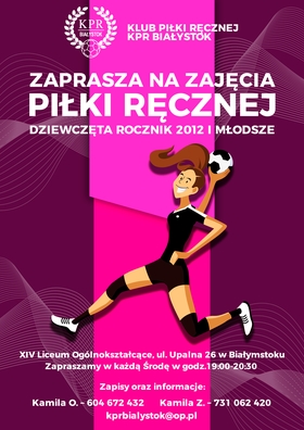 Bezpłatne zajęcia sportowe z piłki ręcznej kobiet