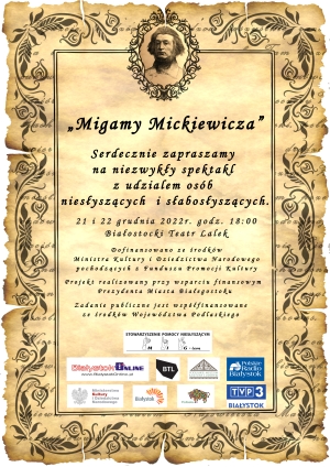Spektakl "Migamy Mickiewicza"