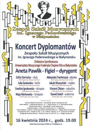 Koncert Dyplomantów ZSM z Orkiestrą Symfoniczną UMFC Filii w Białymstoku