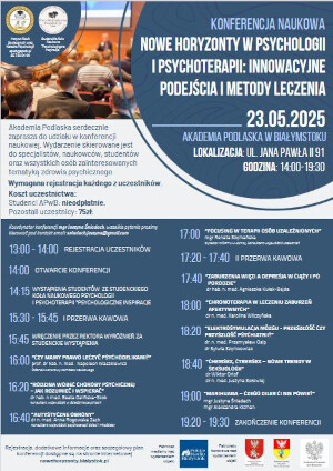 Konferencja Naukowa - Nowe Horyzonty w Psychologii i Psychoterapii