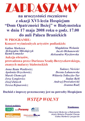 Akcja na rzecz białostockiego Hospicjum