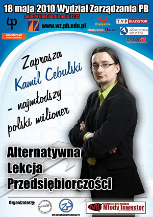 Spotkanie z Kamilem Cebulskim - najmłodszym polskim milionerem