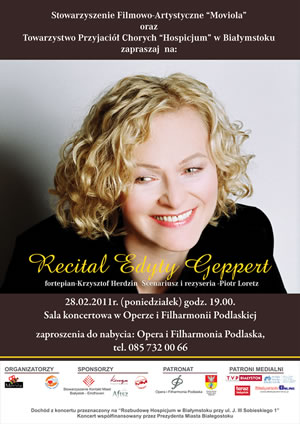 Recital Edyty Geppert na rzecz Hospicjum w Białymstoku