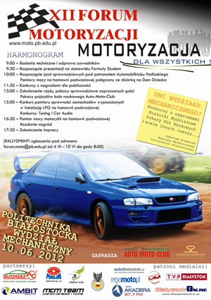 XII Forum Motoryzacji - Dni Wydziału Mechanicznego