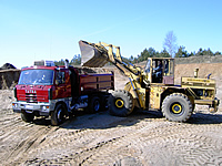 Transport Ciężarowy. Żwirownia.