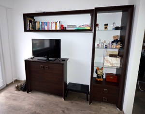 meble black red white sorrento, komoda, pólka , regał - meblościanka wenge