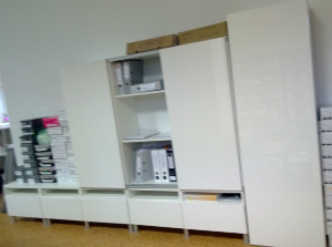 Kombinacja IKEA BESTA, bialy z polyskiem, stan bardzo dobry
