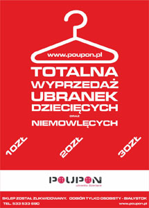 Wyprzedaż ubrań dziecięcych!