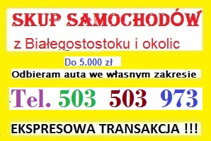 SKUP SAMOCHODÓW - Tel. 503 503 973