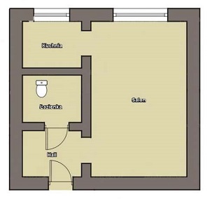 Parter - 25m2 - kawalerka