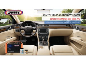 Odgrzybianie ultradźwiękowe klimatyzacji + ozonowanie wnętrza samochodu, Wynn,s !