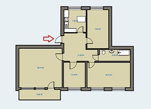Mieszkanie 4 pokojowe 2880 zł/m2