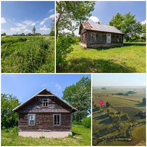 Bajeczne siedlisko z drewnianym domem nad rzeką