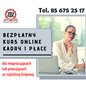 Bezpłatny kurs online Kadry i płace dla osób po 30