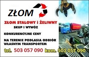 ODBIÓR ZŁOMU OD KLIENTA - tel. 503 057 090