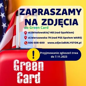 Zdjęcia do Green Card zielonej karty do USA
