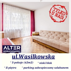 ul.Wasilkowska – przestronne mieszkanie 62m2 na II piętrze!