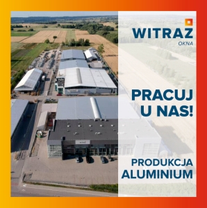 Pracownik produkcji stolarki aluminiowej Witraż Okna