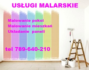 Usługi Malarskie Malowanie Pokoi , Mieszkań 
