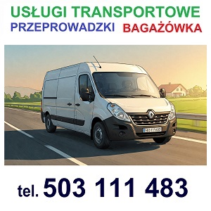 TRANSPORT i PRZEPROWADZKI, USŁUGI TRANSPORTOWE, WYNAJEM BUSA Z KIEROWCĄ tel. 503 111 483